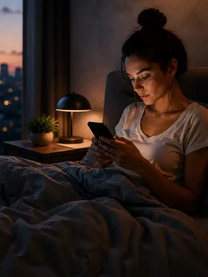 Před spaním omezte sledování obrazovek telefonu, počítače i televize.